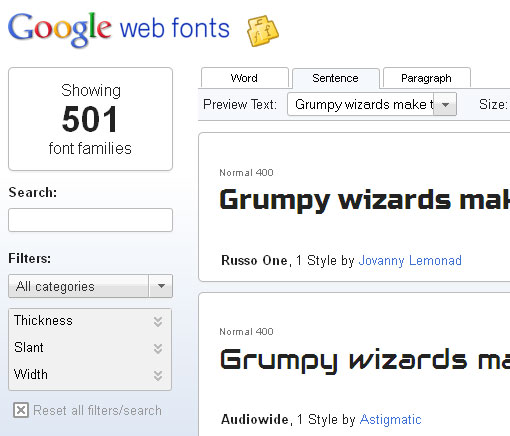 google-web-fonts